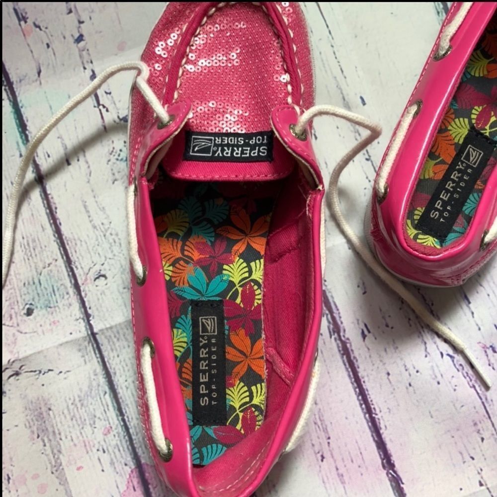 Sperry TOPSIDERS pink boat shoes, - Picture 5 of 9